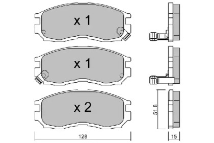 Комплект тормозных колодок (AISIN: BPMI-1905)